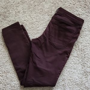 Old Navy burgundy the Rockstar jeans